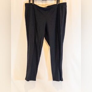 Eileen Fisher- Black Tapered Leg Stretch Pull On Pant- XL